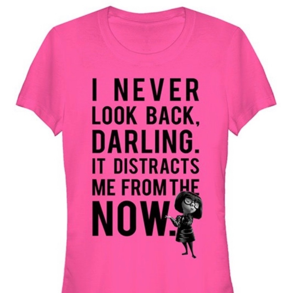 Disney Pixar Incredibles Edna “Never Look Back” Shirt. Never worn